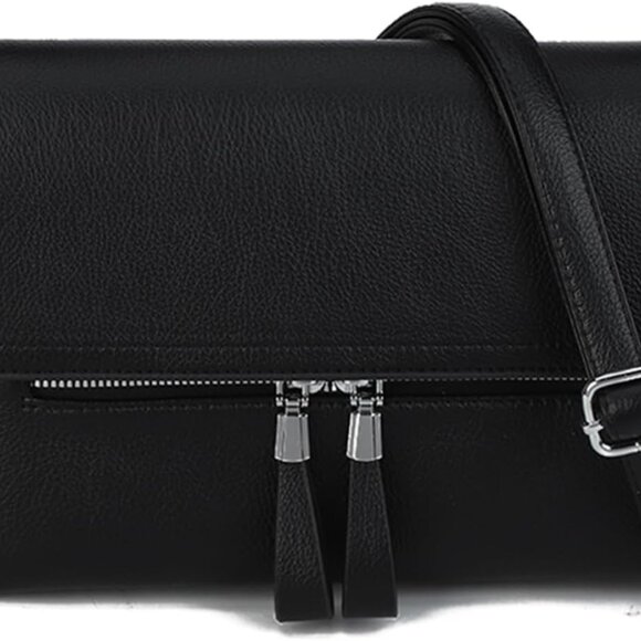 Women’s Small Crossbody Purse Faux Leather Compact Zipper Bag - Picture 1 of 6